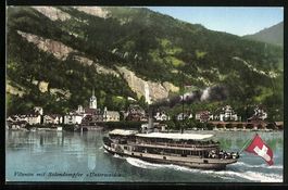 Vitznau, Salondampfer Unterwalden vor de