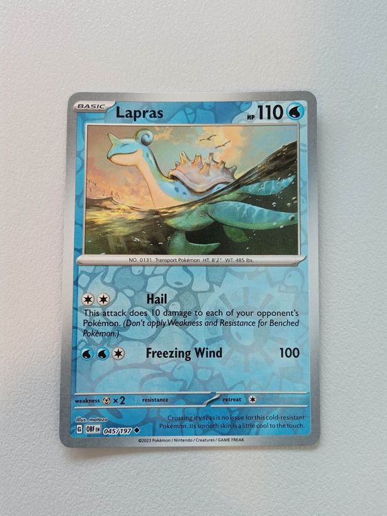 Lapras Obsidian Flames Pokemon Reverse Holo Kaufen auf Ricardo