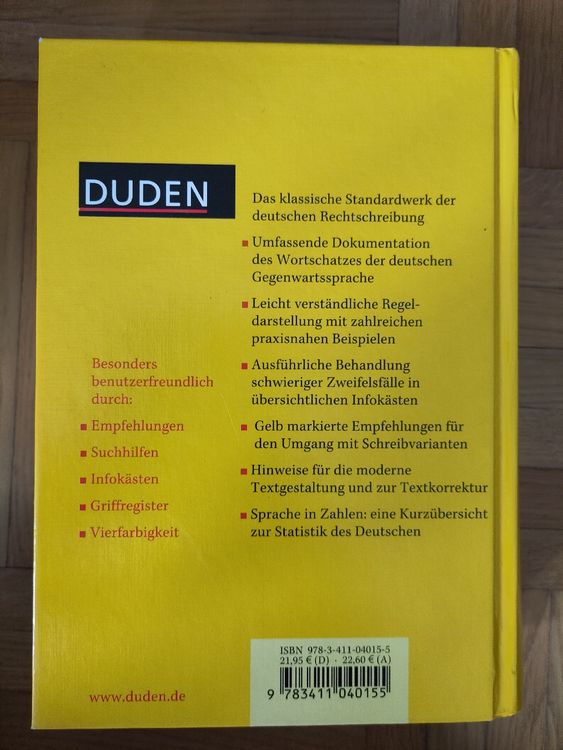 Duden, die deutsche Rechtschreibung (Neu (gemäss Beschreibung)) in
