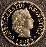 5 Rappen 2003 pp / aus Münzsatz / in einer Münzkapsel