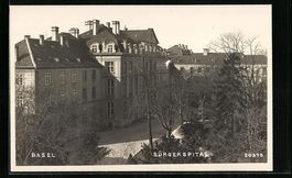 AK Basel, Blick zum Bürgerspital