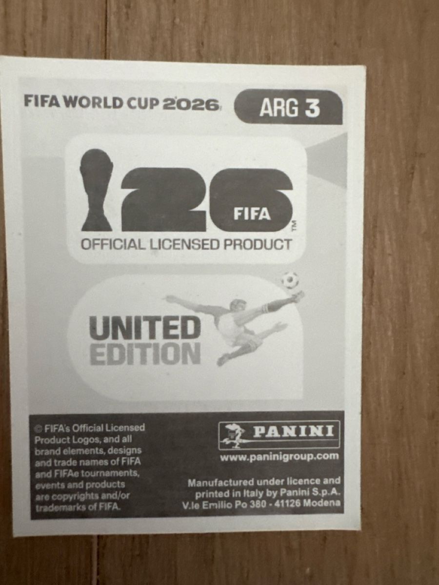 Panini Carte collezionabili: Panini 2026 ARG 3 – Nuovo (secondo la descrizione) da Lausanne venduto da FabienA 1