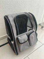 Rucksack Transporttasche Haustier grau, neu