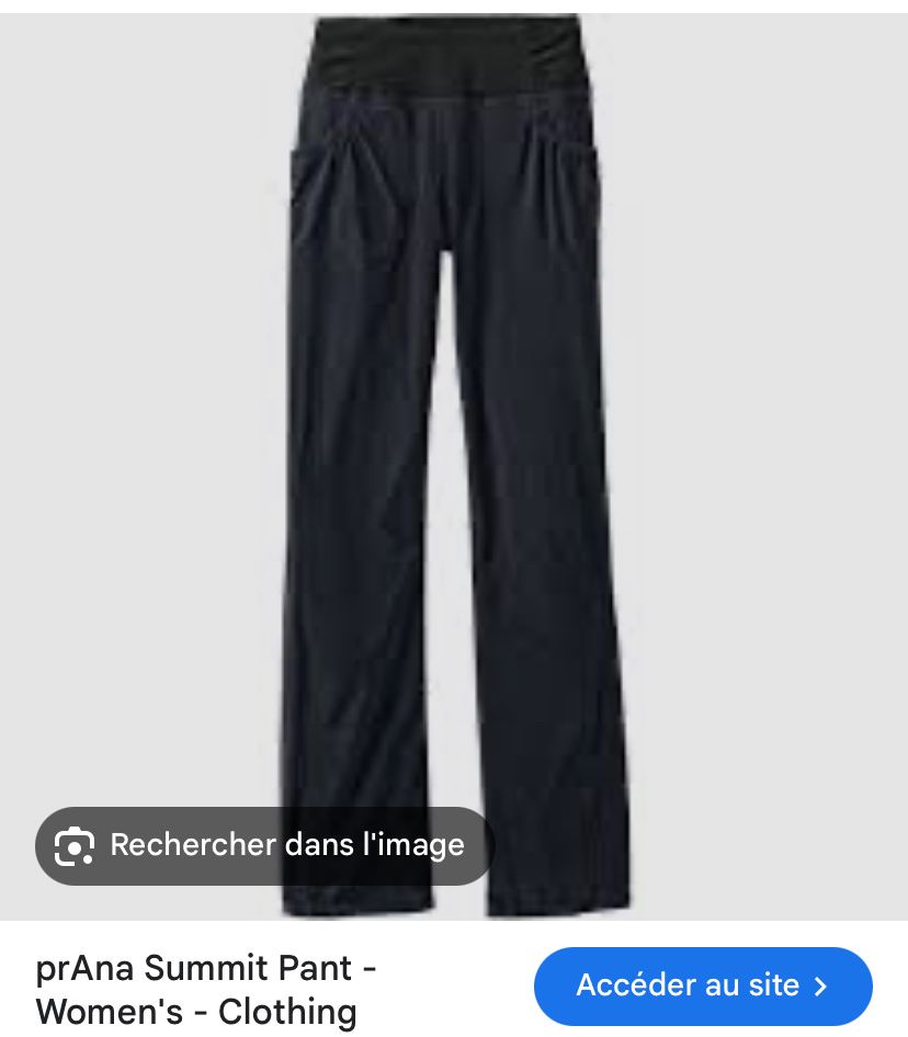 Prana Pantaloni: Pantalon prAna Summit - Noir, Taille  M  stretch – Usato da Finhaut venduto da dod 3