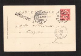 Stabstempel Sion (Sitten ) auf AK Sion , 25.ll.1904