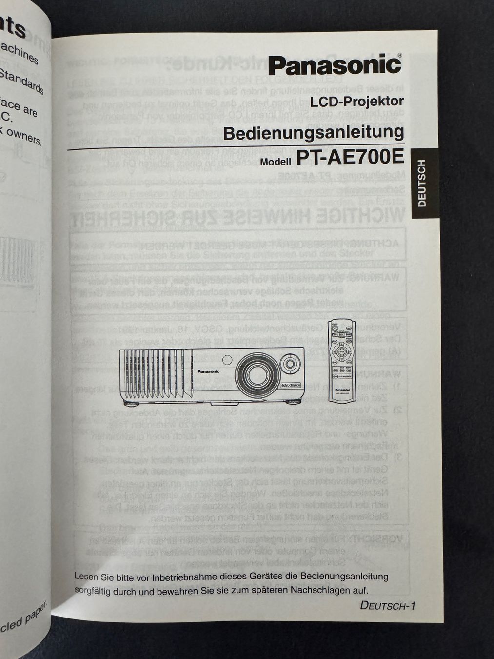 Panasonic Vidéoprojecteurs: LCD Projektor Panasonic PT-AE700E – D'occasion à Uster par matford41 6