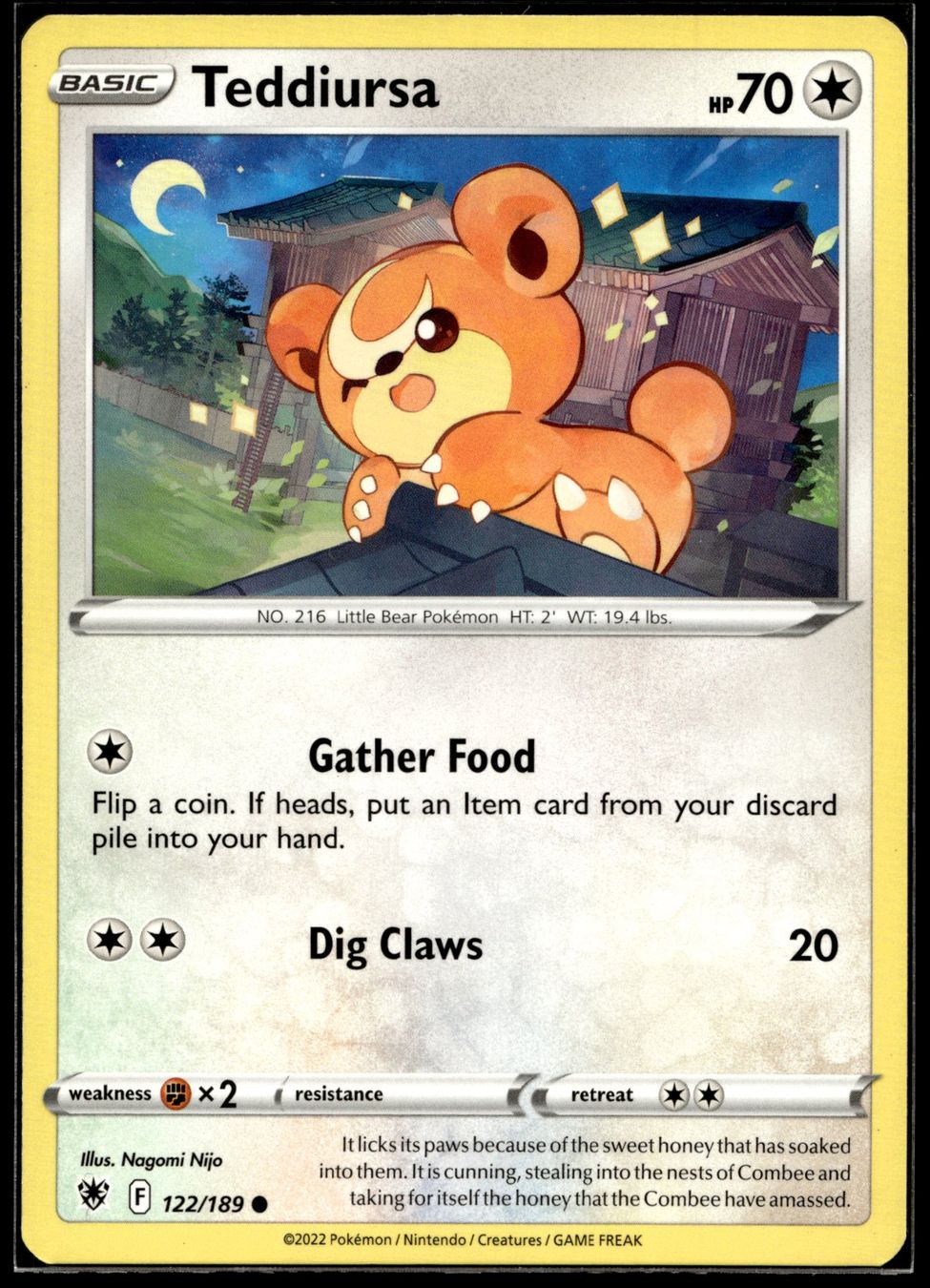 Pokémon Carte collezionabili: Teddiursa (ASR EN 122/189) – Usato da Affoltern am Albis venduto da Chiesa_5