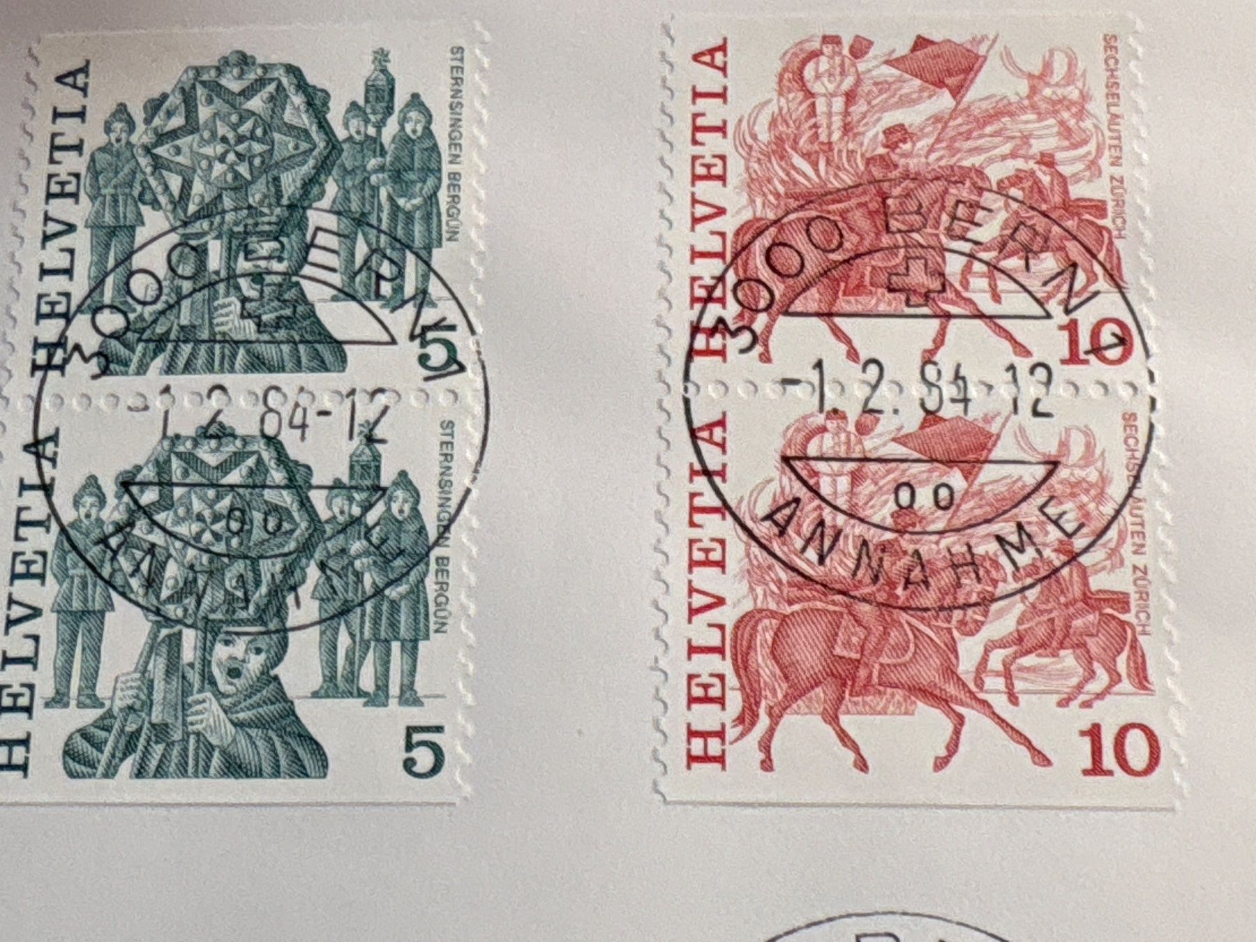 Tutti i francobolli: Schweiz Briefmarken Dauermarken 1.2.1984, Top! – Usato da Ibach venduto da lisch3 3