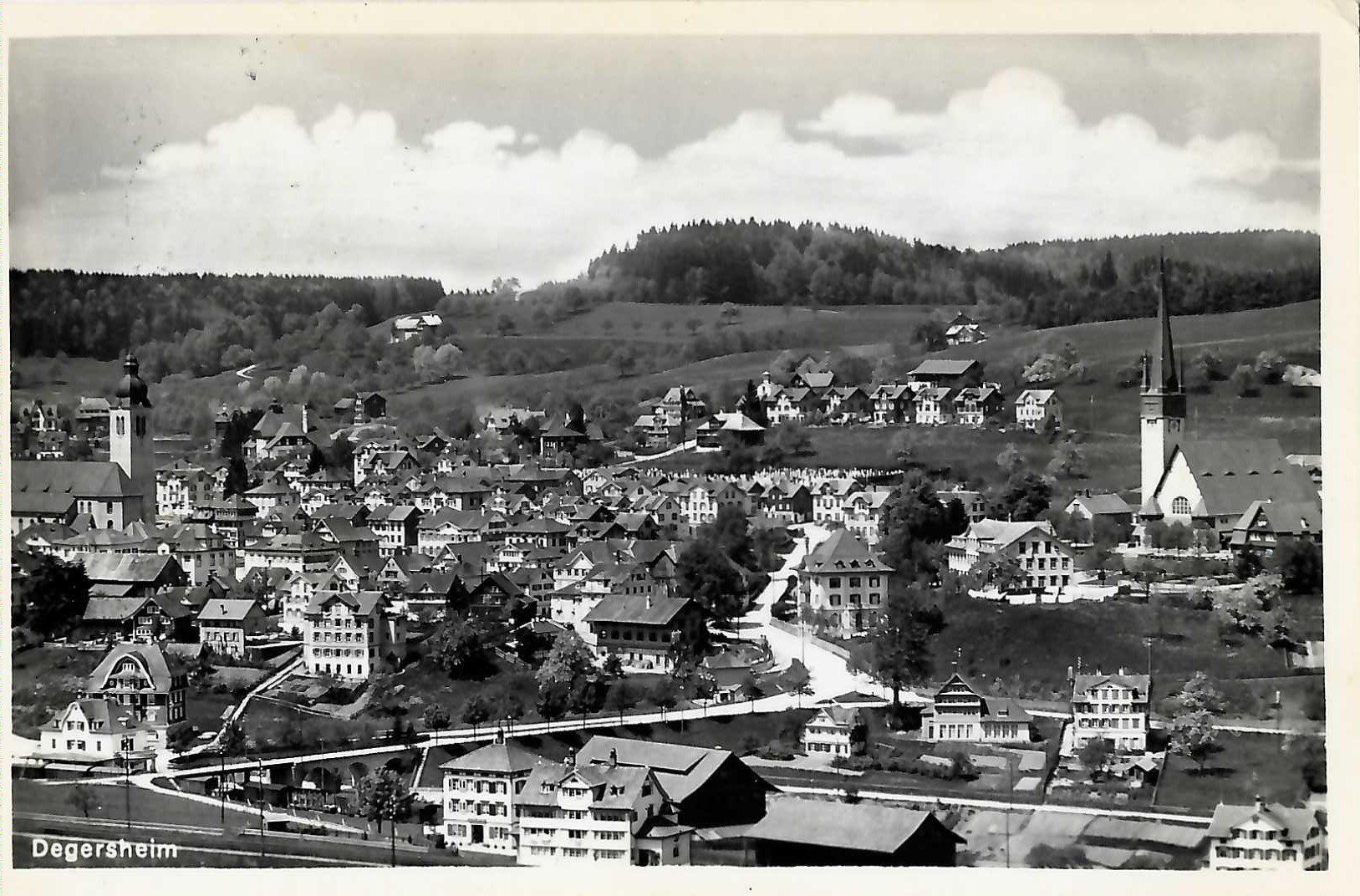 Cartoline postali: Degersheim SG Ortsansicht , 1940 – Usato da Solothurn venduto da Bepposol