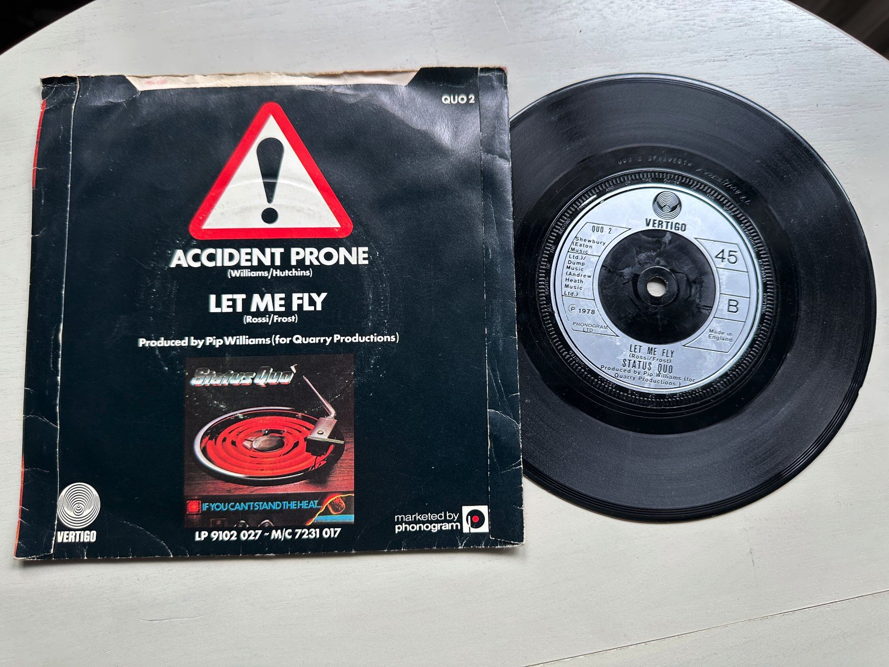 Dischi in vinile: STATUS QUO tolle Single Accident prone Kult Top UK differnt – Usato da Basel venduto da Partridge 1