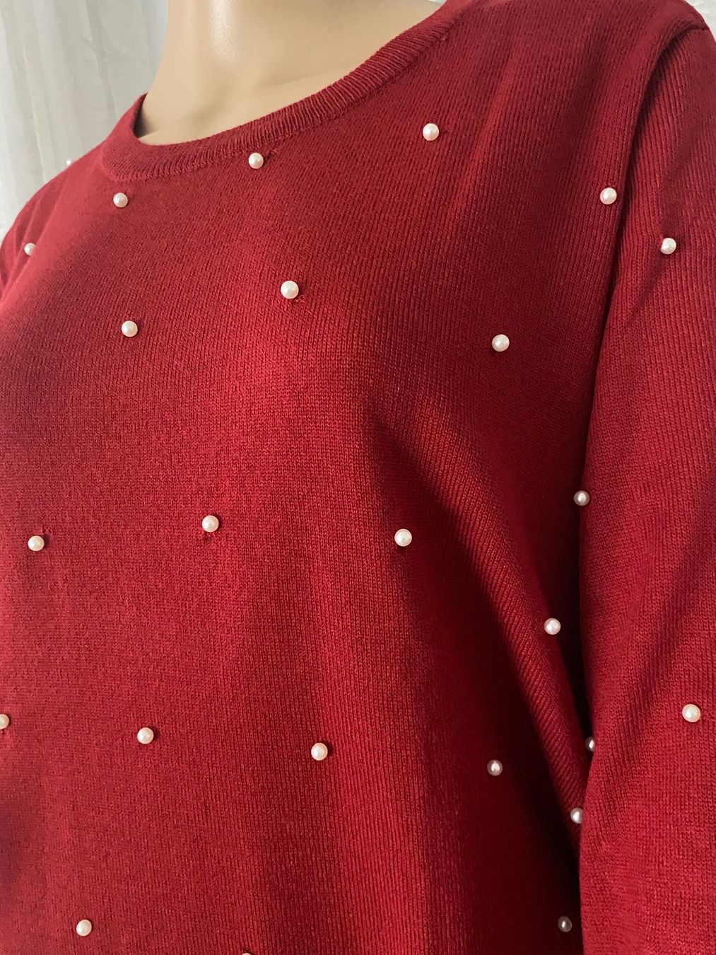 Maglioni & Felpe: MUST HAVE - stylische Pullover mit Perlen, dunkelrot, 48 – Nuovo e nell'imballaggio originale da Winkel venduto da ferrari2022 2