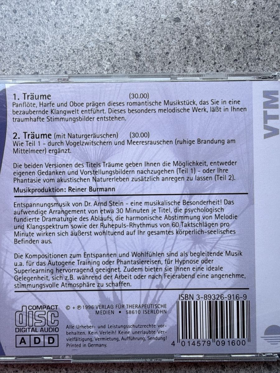 CD: Träume – Usato da Burglauenen venduto da TheAngel 1