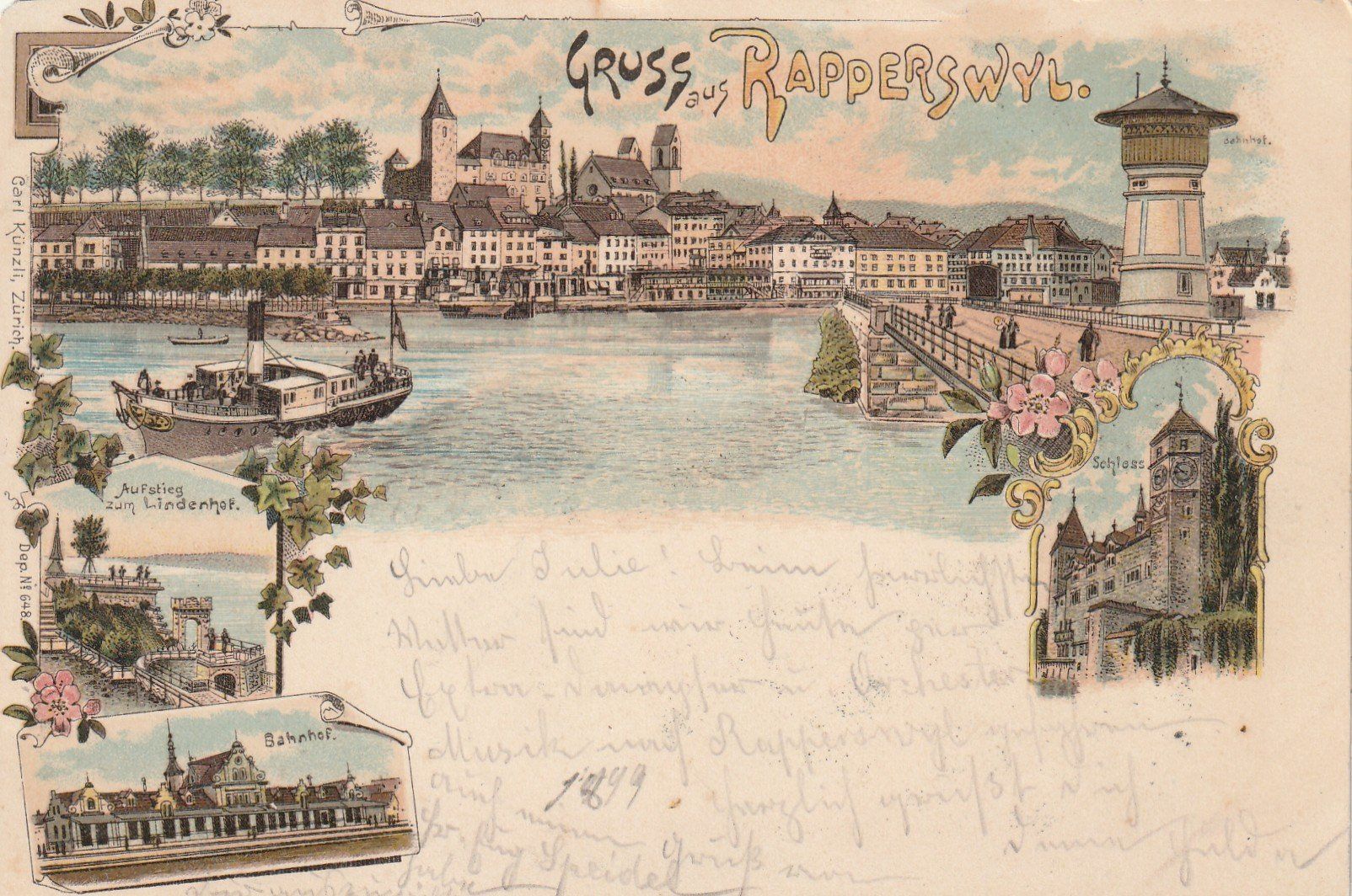 Cartoline postali: Rapperswil Litho – Usato da Rorschacherberg venduto da fratovi2