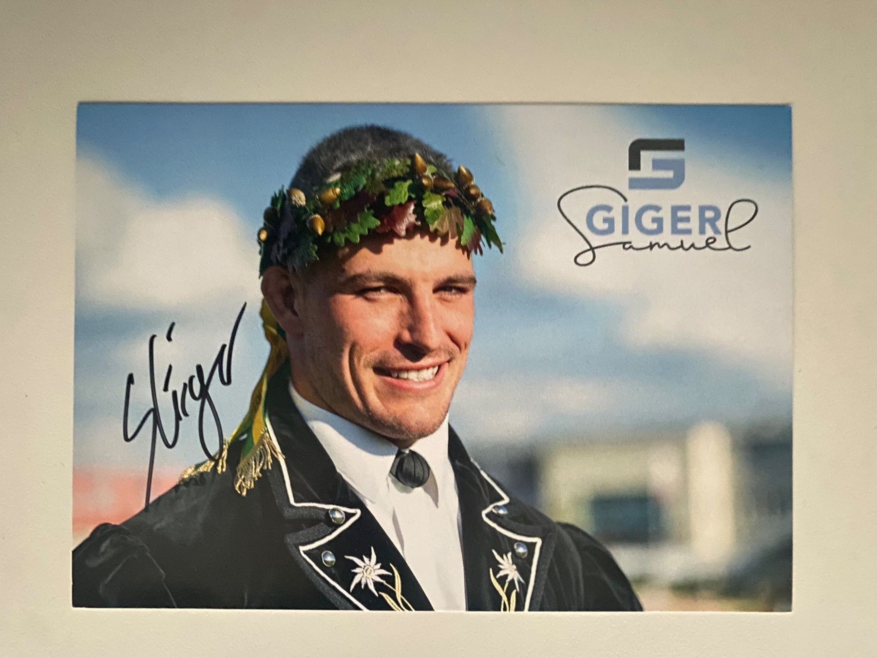 Autografi: Samuel Giger Autogrammkarte - Schwingen – Usato da Hergiswil LU venduto da FcMalkov