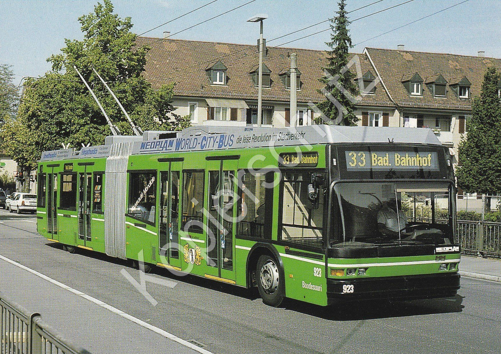 Cartoline postali: Trolleybus / Obus Basel BVB Neoplan 923 – Usato da Ettingen venduto da Pantograph163
