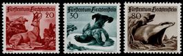 Liechtenstein Jagd Serie III - postfrische Tier Motiv Serie