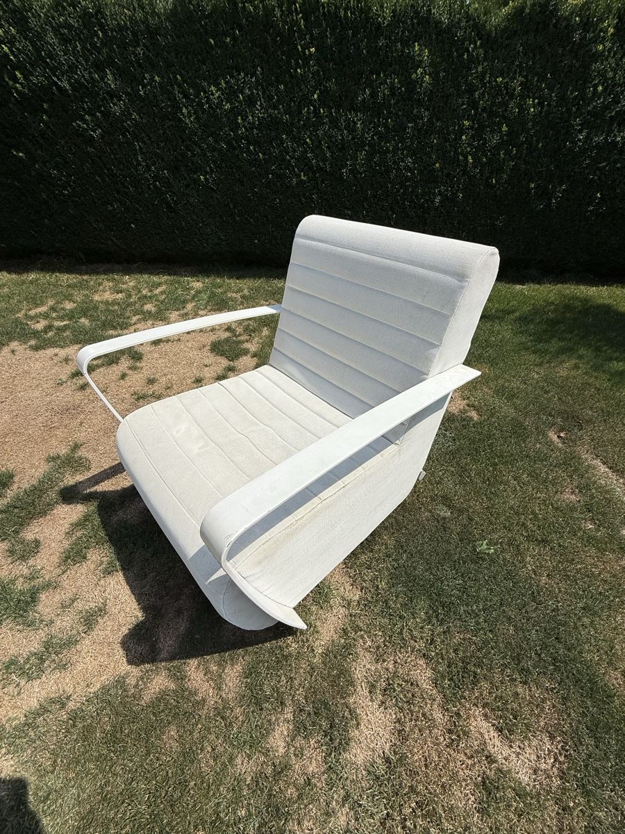 Poltrone: Skyline Design Gartenlounge weiss. 3-er-Sofa plus 2 Sessel  – Usato da Weinfelden venduto da ff57 4