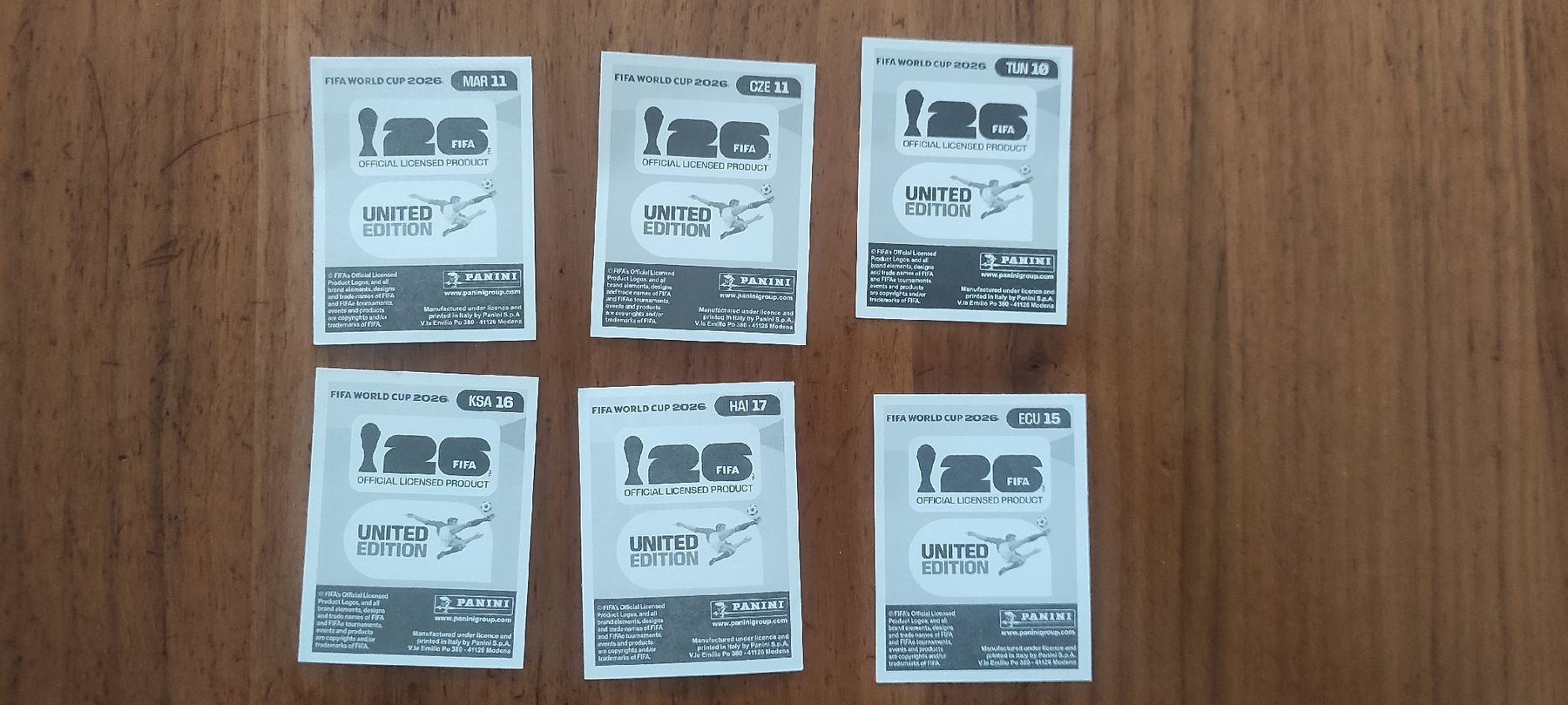 Panini Sammelbilder & Trading cards: 6 Panini Sticker  – Gebraucht aus Matzendorf von fab_6mpb 1