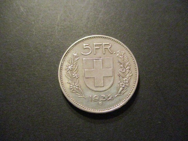 Alle Münzen: 5.- Fr 1932 Superbe pièce Superbe qualité – Gebraucht aus Lovens von Jelmi