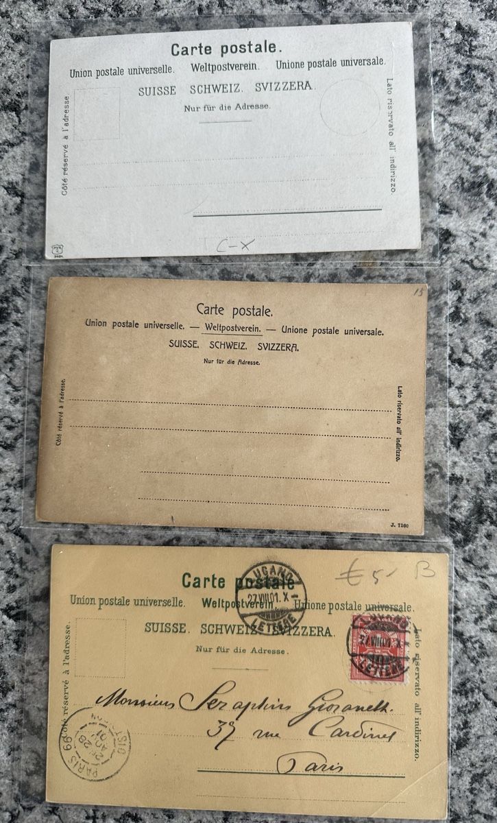 Ansichtskarten: 3 Litos Lugano – Gebraucht aus Wettingen von Phibras 1