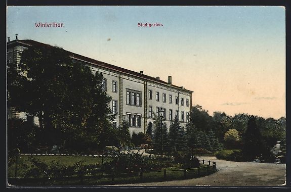 Cartoline postali: AK Winterthur, Stadtgarten, 1911 – Usato da Berlin venduto da bartko-reher