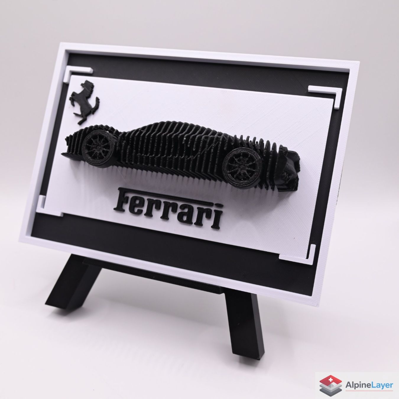Statuette: LaFerrari Layered Sculpture 3D Printed White Black – Nuovo (secondo la descrizione) da Losone venduto da AlpineLayer