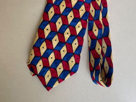 Vintage Krawatte mit Rhomben/Harlekin-Muster, Top!