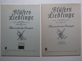 Musiknoten 2 Heftefür Klarinette und Trompete