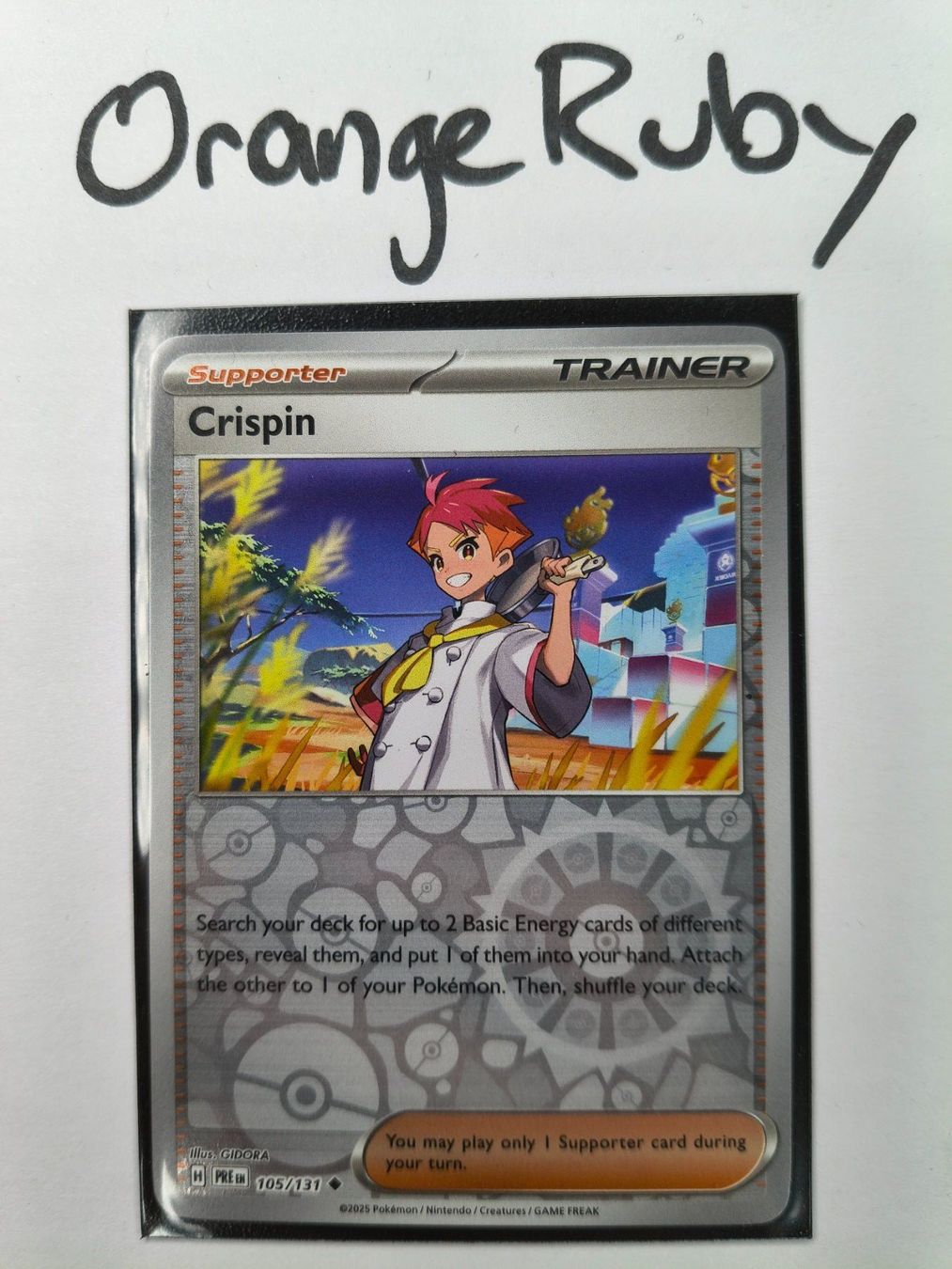 Pokémon Carte collezionabili: Crispin 105/131 REVERSE HOLO Prismatic Evolutions PRE EN – Usato da St. Gallen venduto da OrangeRuby