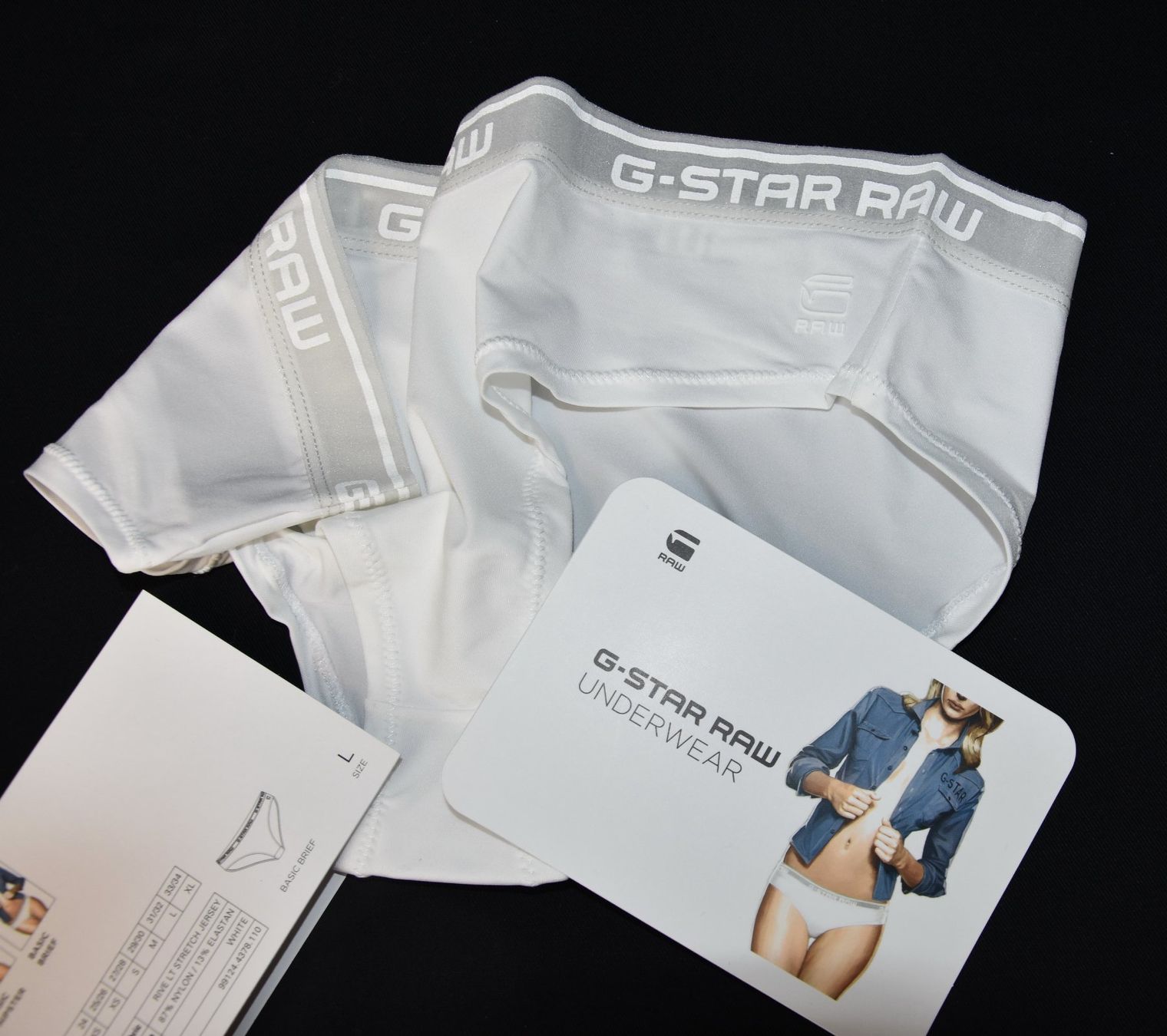 Sonstige Unterwäsche: G-STAR RAW Damen Slip Basic-Brief 3er Pack Strech weiss/Gr.L – Neu und originalverpackt aus Wohlenschwil von EddieS-Outlet 6