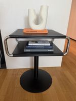 Vittage Beistelltisch, Stahlrohr, Schwarz - Top