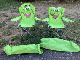 🐊 2 petites chaises de camping/plage pour enfants 🌴