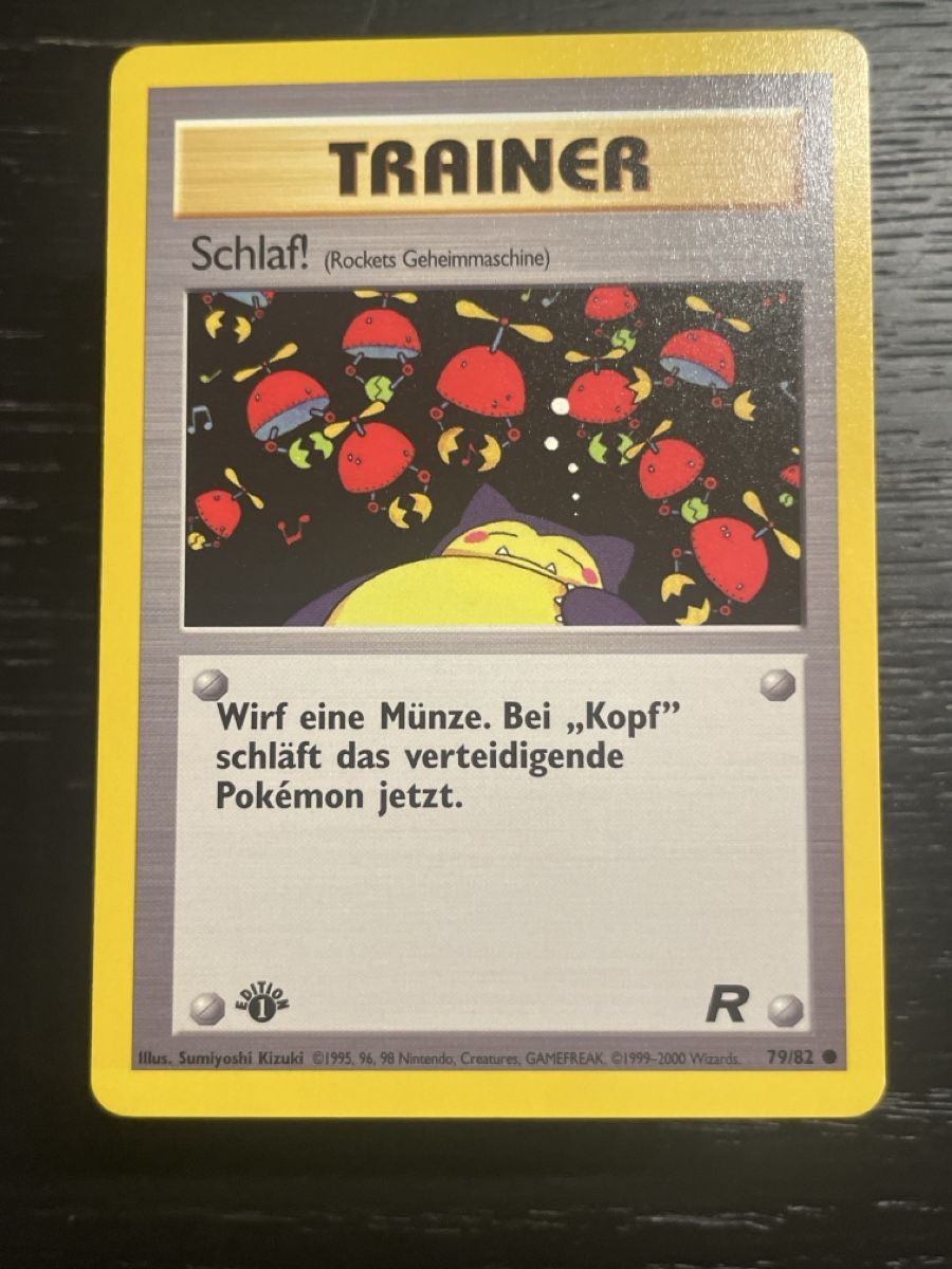 Pokémon Sammelbilder & Trading cards: Pokemon Schlaf! 79/82 Rocket 1. edition trainer  – Gebraucht aus Hugelshofen von Suimosa