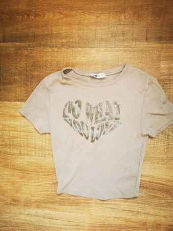 Shirt mit Herzprint "Do What You Love" Grösse S/M.
