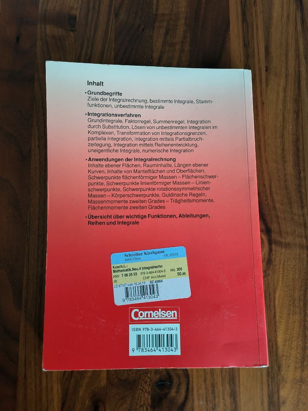 Bücher: Kusch Mathematik, Bände 1-4: Arithmetik, Geometrie, Analysis – Gebraucht aus Olten von MattRed 8
