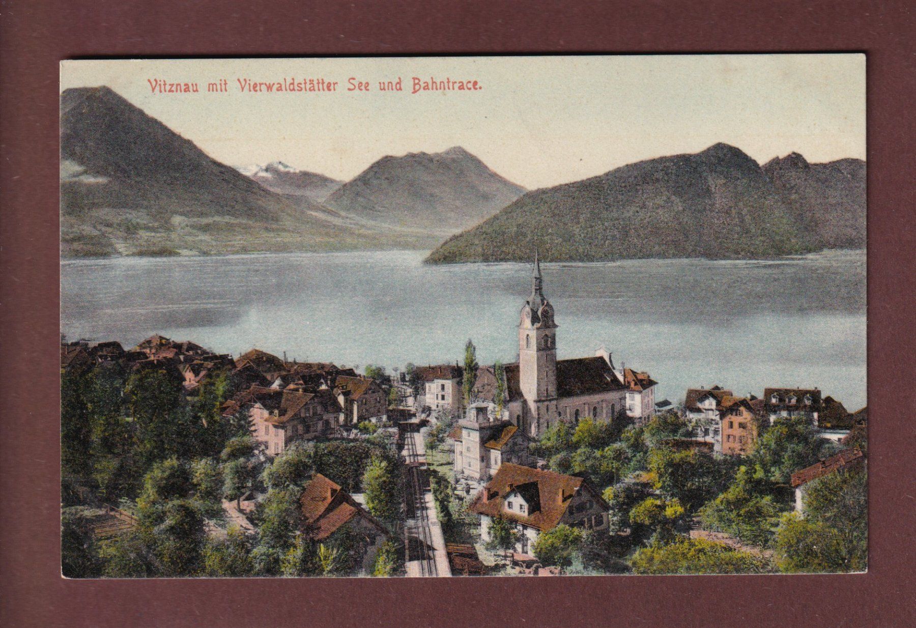 Cartoline postali: VITZNAU - Bahntrace – Usato da Pully venduto da nicecards-shop