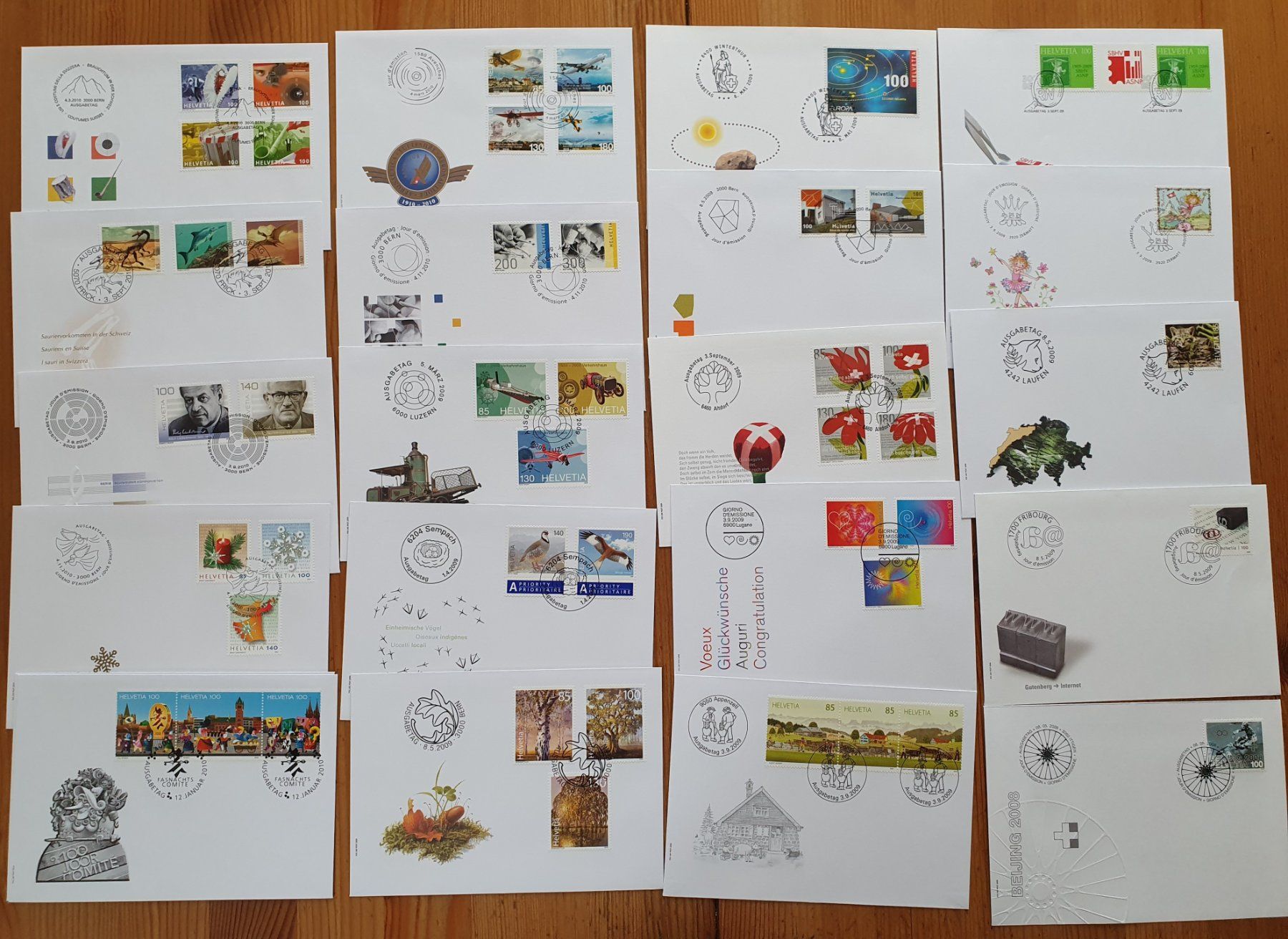Tutti i francobolli: Schweiz: 900 verschiedene FDC 1960 - 2010 – Usato da Dällikon venduto da Minita 5