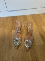 Schuhe Zara transparent mit Steinen Grösse 38 gebraucht