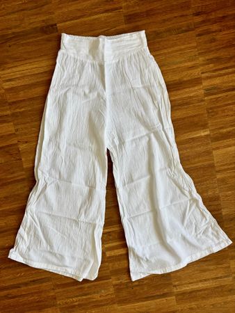 Weite weisse Hose aus Kho Phangan Grösse S/36