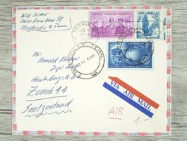 TR100 Enveloppe + Timbre USA 1955