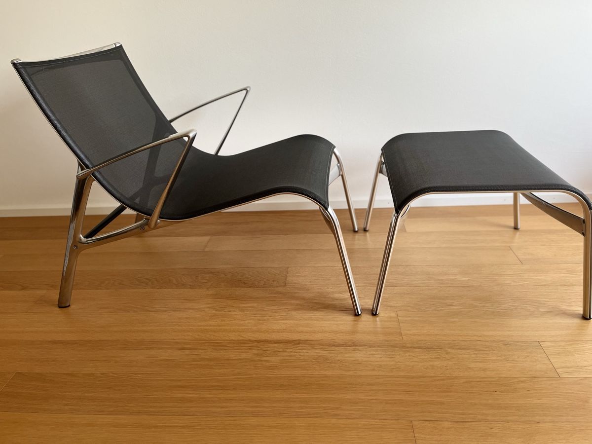 Alias Fauteuils: Armframe Loungesessel und den passenden Feetframe Hocker – D'occasion à Holziken par Bibli05