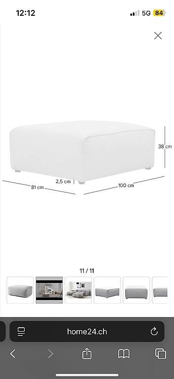 Hocker: Polsterhocker Hudson – Neu (gemäss Beschreibung) aus Basel von Eidechse32 2