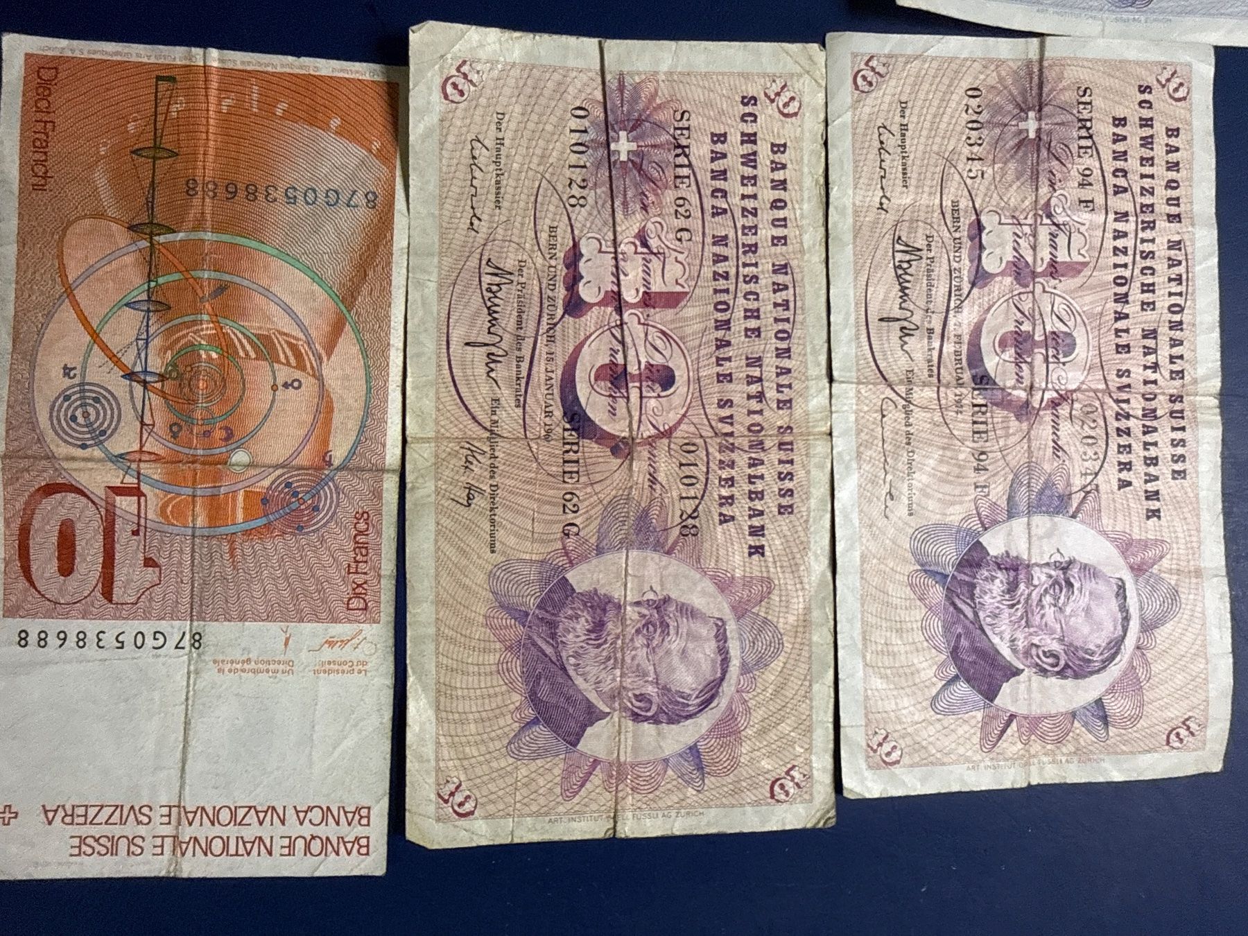 Banknoten: 90.- Franken Alte Banknoten – Gebraucht aus Derendingen von iven70 2