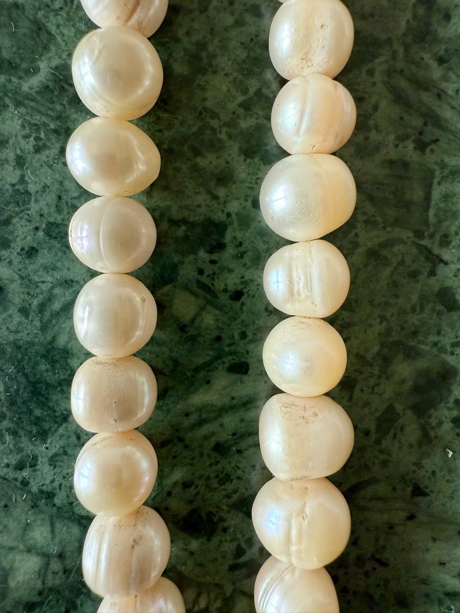 Catenine: NEU Elegantes Perlencollier, echte barocke Süsswasserperlen – Nuovo (secondo la descrizione) da Kilchberg ZH venduto da LittleMissSunshine 2