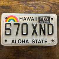 🇺🇸 U.S. Motorradnummer, Hawaii 670 XND - (18x10cm)
