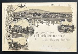 Gruss aus Riehen Litho 