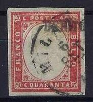 Sardinien 1855 /63 Viktor Emanuel II 40 Centesimi