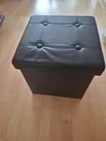 Faltbarer Hocker mit Stauraum schwarz guter Zustand