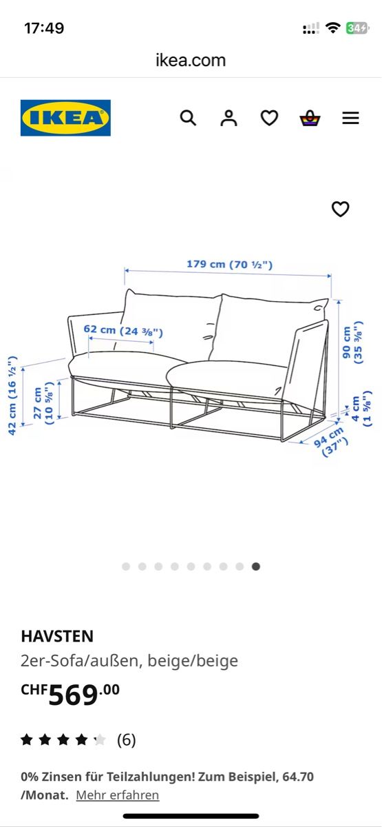 Divani: Havsten-Outdoorsofa – Nuovo (secondo la descrizione) da Zürich venduto da  4