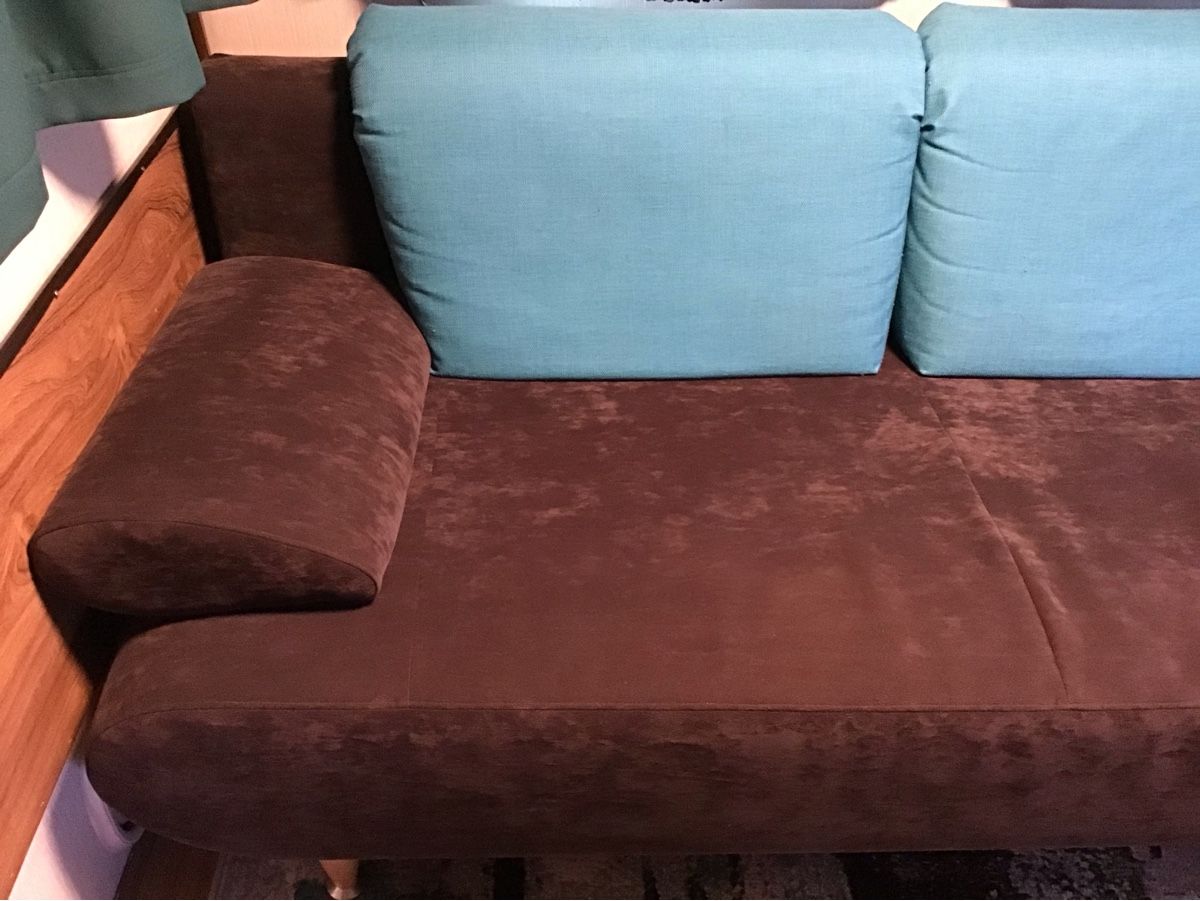 Sofas: Ausziehsofa mit Bettfunktion braun/türkis – Gebraucht aus Schupfart von Resi66 2